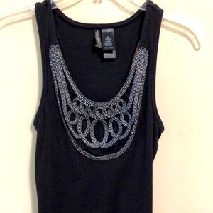 Bisou Bisou Tank Top Black SZ M EUC
